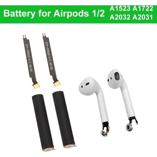 Replacement Battery For Airpods 1st 2nd A1604 A1523 A1722 A2032 A2031 Air Pods 1 Air Pods 2 GOKY93mWhA1604 Replaceable Batteria