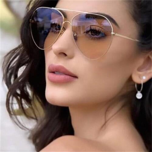 New Pilot Gradient Sunglasses Metal Frame Sun Glasses Brand Designer Glasses Women Men Driving Shades Fashion Eyewear UV400