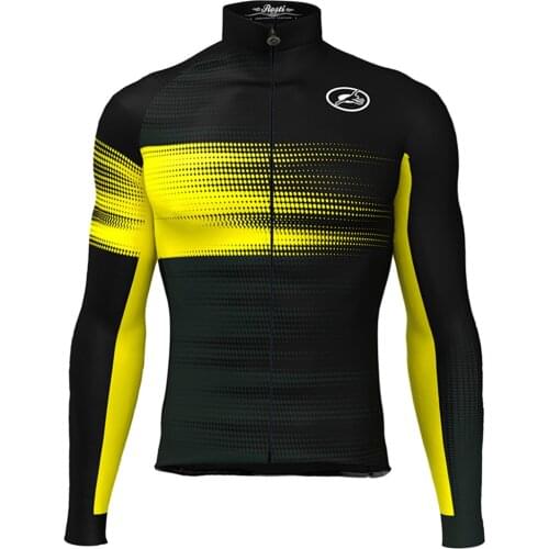 ROSTI Cycling Jackets Man Long Sleeve Jersey Camisa Ciclismo Masculina Maillot Thermal Fleece Warm Winter Bicycle Clothing Tops