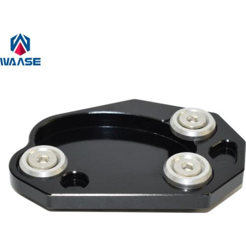 Waase For Kawasaki Ninja ZX6R 2009 2010 2011 2012 2013 2014 2015 2016 Kickstand Foot Side Stand Extension Pad Support Plate