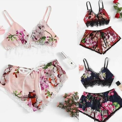 Hot Sale High Quality 2020 Pajamas for Women Nightwear Set Sexy Pyjama Femme Satin Sleepwear Women Summer Home Clothes Nightie