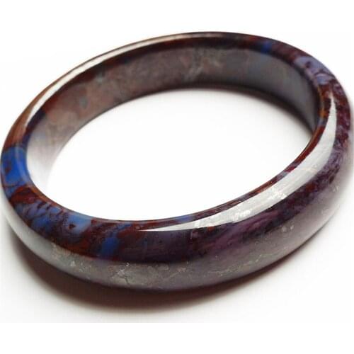 Women Femme Natural Genuine Sugilite Crystal Round Bracelets Bangles Fashion Jewelry Charm Bangles Inner Diameter 58mm