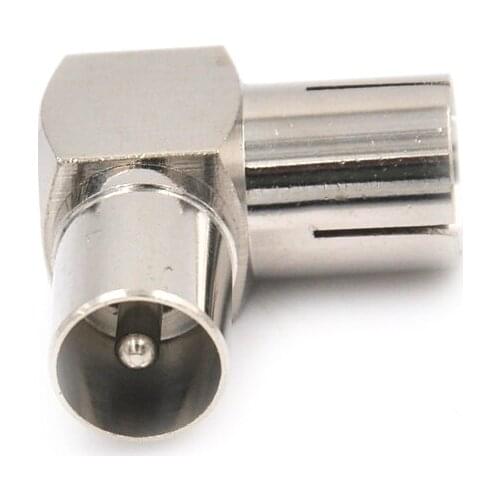 1pcs 90 Degrees Practical TV Male Plug To F Female Jack Head Right Angled Bending Type Cable TV Antenna Connector