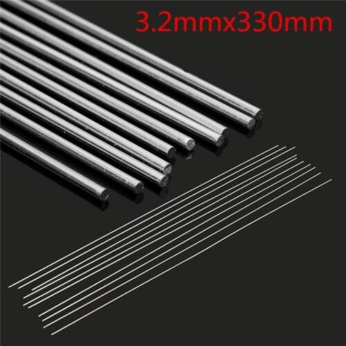 10pcs 3.2mmx330mm Silver Aluminum Alloy Welding Rod Low Temperature Metal Soldering Brazing Wire Solder TIG Filler Rods