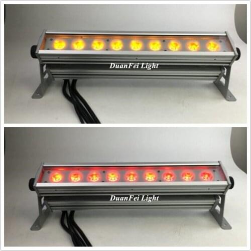 10pcs/lot mini led wall washer bar light 9x15w rgbwa led bar dmx landscape bar washer led rgbwa