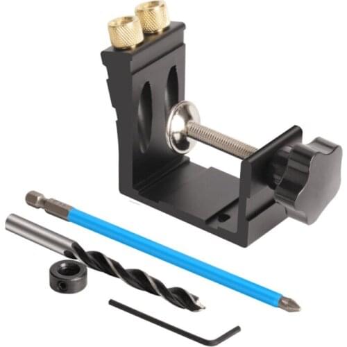 15 ° Woodworking Making Furniture Tools Oblique Hole Locator Suitable for Quick Connection of Furniture Aluminium Alloy