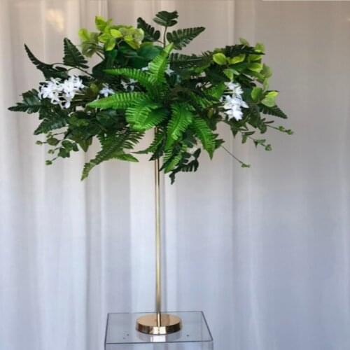 20pcs)60cm Tall 15cm Diameter)Gold color plated tall wedding flower stand decoration metal floral stand Centerpieces yudao1603