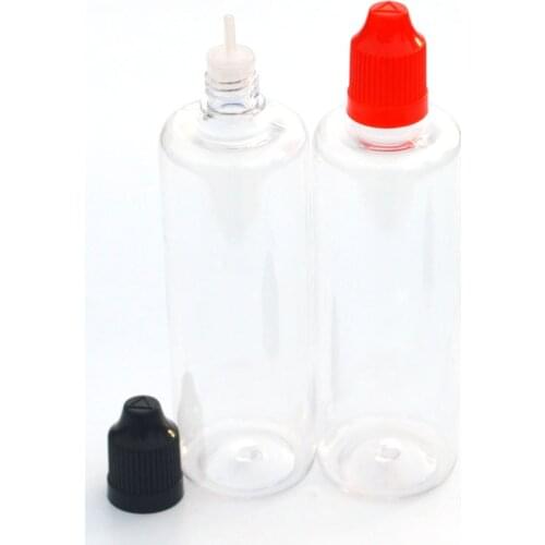 20pcs 100ml PET Empty Plastic Dropper Bottle With Childproof Cap And Long Tip e Liquid Needle Vial