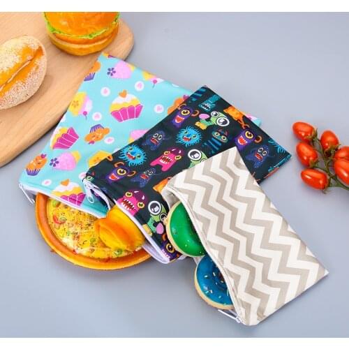 3Pcs Reusable Bread Sandwich Bags Waterproof Snack Bag Eco-friendly Storage Pouch Camping Work Travel Lunch Kitchen Supplies