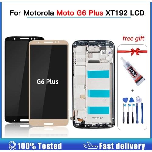 5.9" Display For Motorola Moto G6 Plus LCD Display Touch Screen Digitizer with Frame For Moto G6 Plus XT1926 Replacemen lcd