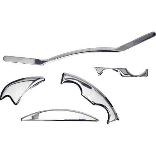 5Pcs/Set Stainless Steel Tissue Therapy Muscle Massage IASTM Tools Whole Body Relaxation Deep Tissue Recovery Promote Blood Circ