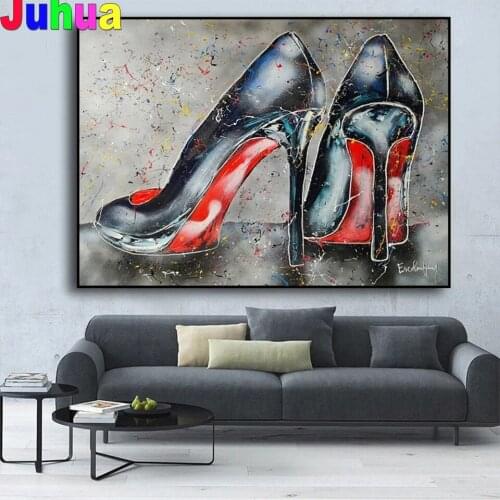 Graffiti Art Abstract High heels 5D diy diamond painting cross stitch full drill diamond embroidery gift mosaic art home decor