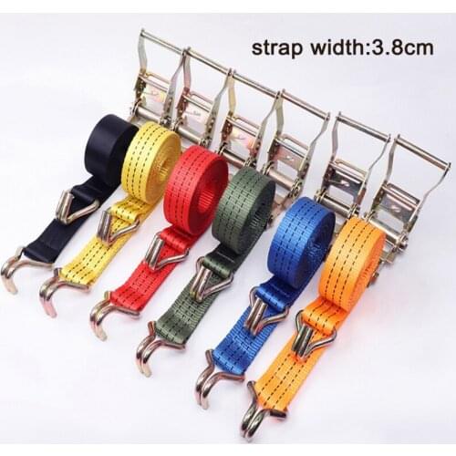 Car Styling Truck Straps Cargo Binding Belt Double Hook Tensioner Tying Rope Tightening Device Packing Strap Buckle Tie-Down