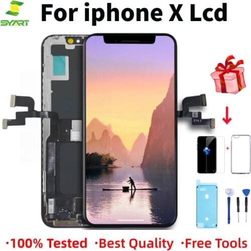 For iPhone X 5.8"LCD Display TFT OLED Incell Touch Screen With Digitizer Replacement Assembly Parts Black Four Gifts For iphoneX