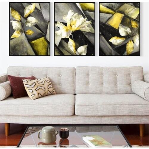 Nordic Art Plant Flower Canvas Painting Modern Oil Painting Wall Art Poster HD Print Picture for Living Room Home Decor