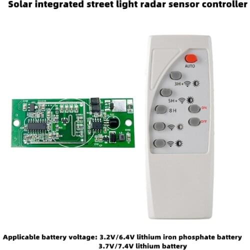 Solar lamp controller 3.7V 7.4V Solar Garden Lamp Controller Microwave Radar Induction Solar Controller Human Induction