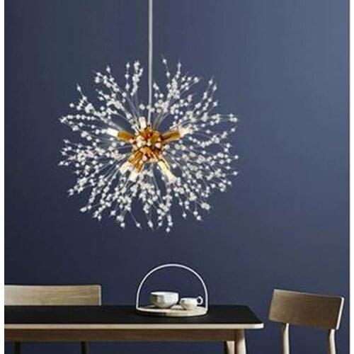 L Nordic net red lamps postmodern living room dining room bedroom creative personality clothing store crystal chandelier led