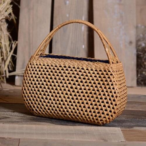 2020 Summer New Arrival Straw Box Bags Summer Rattan Bag Female Beach Handbag
