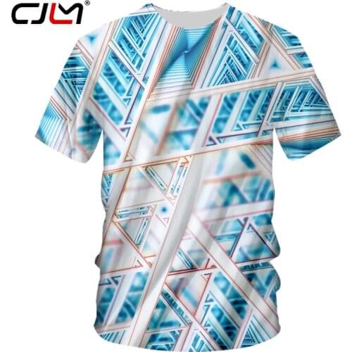 CJLM Men T Shirt Man Brand Clothes Short Sleeve O-Neck Grid Line Personalized Printd 3d T-Shirt Casual Tees T-Shirts Unisex 7XL