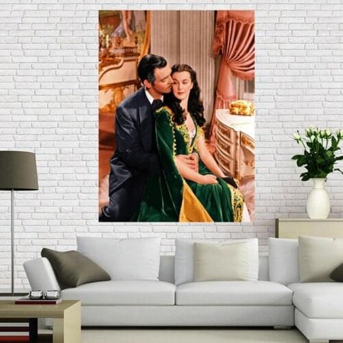 New hot Full Square/round DIY Diamond Painting Movie poster Gone with the wind 5D DIY Diamond Embroidery Home Decor Art gift