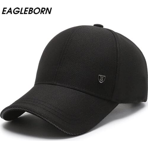 EAGLEBORN New Design Solid Hat Men Baseball Cap Dad Hat Middle-aged Elderly Casual Baseball Cap Grandpa Sun Hat for Men Hats