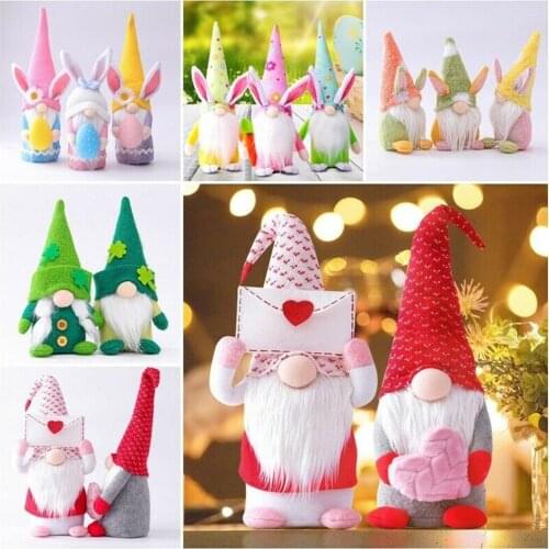 Easter Gnome Bunny Rabbit Gonk Tomte Plush Toys Dolls Decor Valentines Day Gift Christmas Gift
