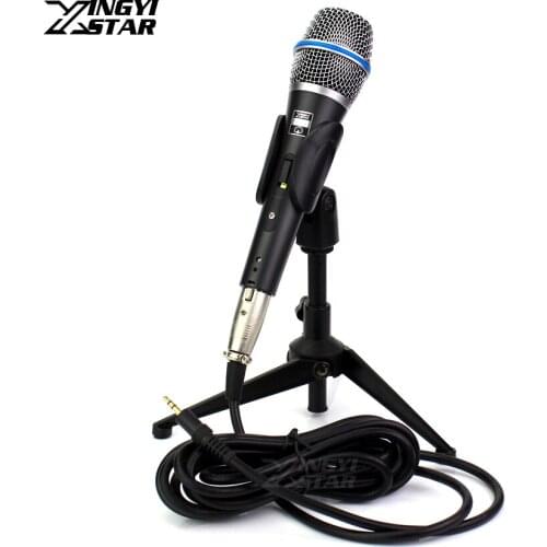 BT87C Switch Wired Handheld Dynamic Tripod Microphone Stand Mic Holder With 3.5mm Audio Cable For Beta87C BETA 87 87C 87A BETA87