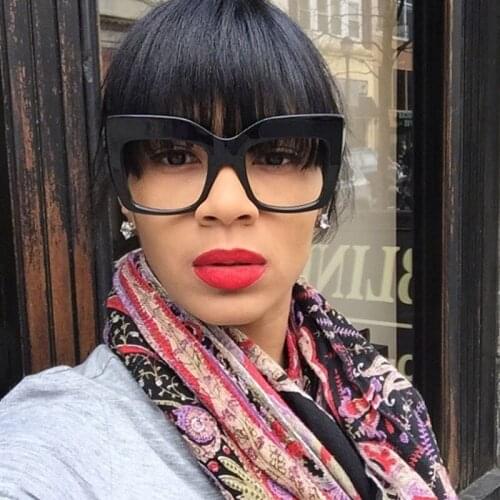 Classic Clear Square Sunglasses Women Men Trending Retro Wide Frame Sun Glasses For Female Oversize Vintage Zonnebril Dames