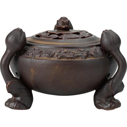 Vintage Ceramic Incense Burner Buddha Unique Incense Holder House Smoke Diffuser Room Decor Brule Parfum Home Decor AC50NB