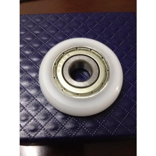 Polyformaldehyde POM coated inside ball bearings 6200zz embedded bearing outside type:Sphere Total Diamater: 10*40*10mm