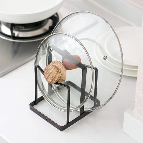 Iron Kitchen Rack Storage Shelf Cutting Board Holder Drain Rack Pot Lid Organizer Tapas Cover Stand Dish Rack Kitchen Organizer