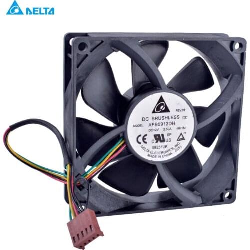AFB0912DH 12V 2.5A 9025 90mm fan 92x92x25mm 9cm double ball bearing 4 wire 4pin PWM large air volume server cooling fan