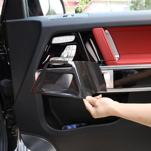 For Mercedes-Benz G-Class W463 2019-20 ABS Carbon Fiber Car Seat Switch Adjustment Protection Panel Car Interior Accessories