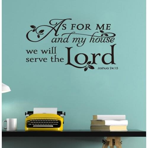 Christians We Will Serve The Lord Vinyl Wall Stickers Decals Home Decor Living Room Bedroom Decoration Wall Art Murals
