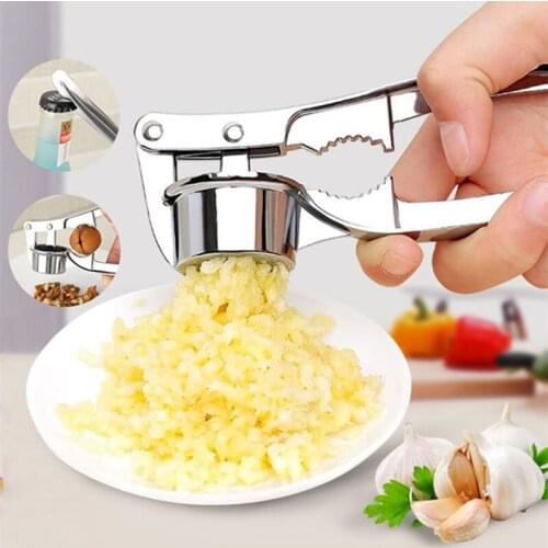 Stainless Steel Mashed Garlic Tools Press Garlic Press Slicer Kitchen Chopper Grinder Presser Tool Garlic Ginger Onion Crusher