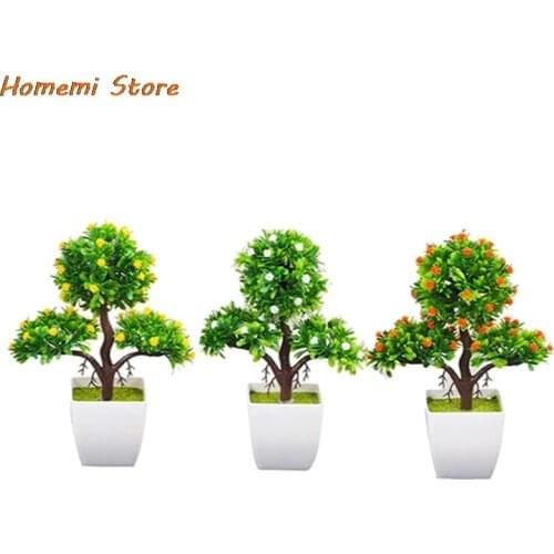 Artificial Lotus Plant Potted Plant Plastic Flower Tabletop Top Ornaments Simulation Bonsai Green Craft Decorative Plant