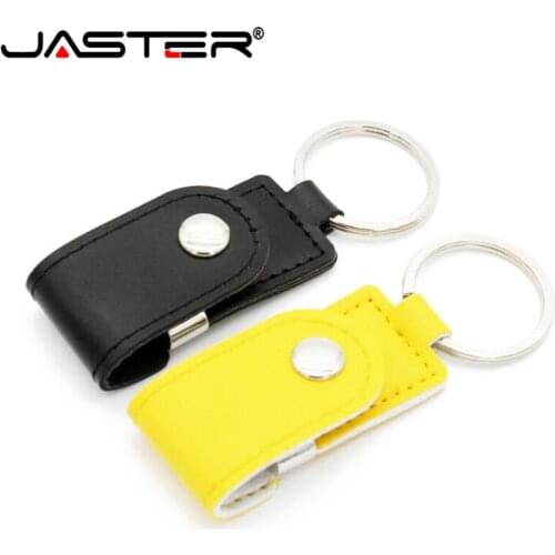 JASTER Hot sell metal leather keychain pendrive usb flash drive 64GB 32GB 8GB commercial usn flash drive Memory Stick U disk