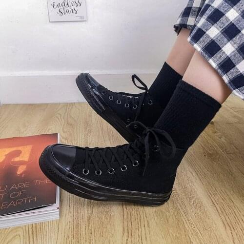 2021 New Cloth Shoes 1970s Canvas Shoes Men and Women Couple Shoes Charcoal Black High Gang Shoes