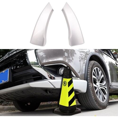 Front Corner Cover Bumper Lip Corner Decoration Trim Strips Molding Protector For Mitsubishi Outlander 2016 2017 2018 2019 2020