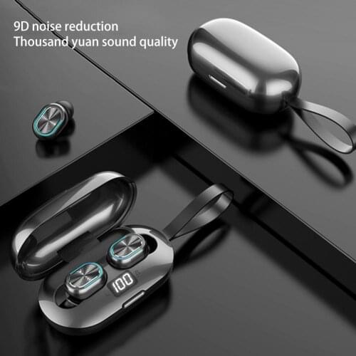 T80 Earphone Bluetooth 5.0 Smart-touch In-ear Noise Reduction Earbuds for Phone Sports mini portable charging bin earphones