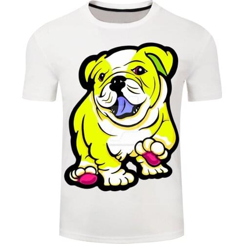 New 2021 3D Print Yellow Pug Fashion Kids Boy Girl Unisex T Shirt Summer Casual Men Women Children Cartoon Dog T-Shirt Tops Tees