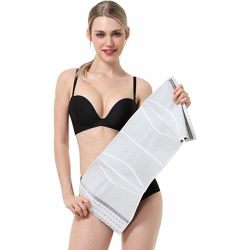 New Hole Design Adjustable Waist Slimming trimmer Belt 3 Hooks Compression Women Tummy Control Latex Waist Trainer Shaper Corset