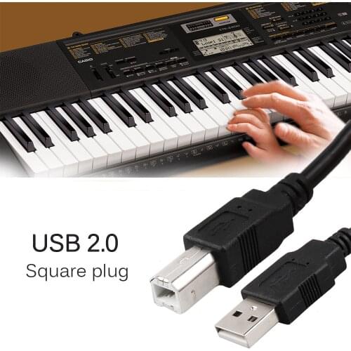 Professional 61-key Keyboard Connectors USB 2.0 Cable Silver-plated Fit for Casio CTK-2400 CTK-4400 CTK-6200 61-key Keyboard