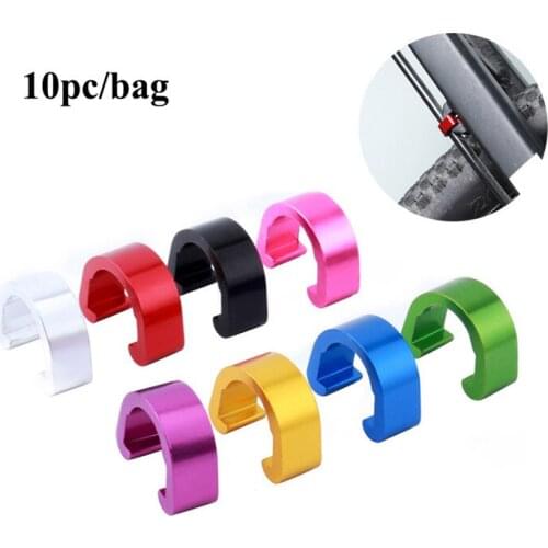 10pcs/set Bicycle C Buckle U-Shaped Line Buckle Line Tube Fixed Aluminum Alloy Clamp Brake Shift Line Tube