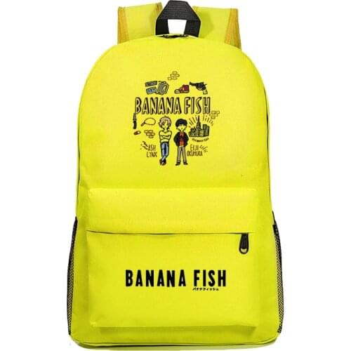 BANANA FISH Cartoon School Backpack Students Boys Bookbag Galaxy Print Travel Bagpack Oxford Anime School Bags Kawaii Rugzak