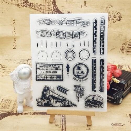 14*18CM Train Stamp Transparent Clear Stamps / Silicone Seals Roller Stamp For DIY Scrapbooking Photo Album/Card Making