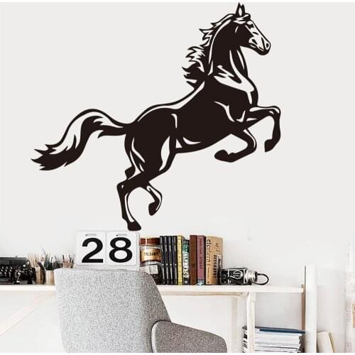 Funny Horse Art Animal Wall Stickers Home Decoration Accessories for Living Room Vinilos Decorativos Para Paredes Muursticker