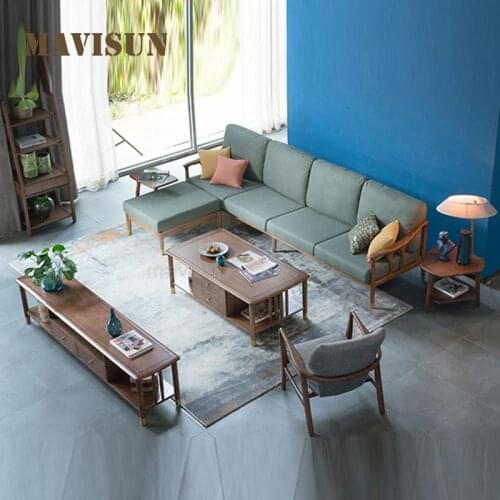 Modern Living Room Furniture Multi-Person Hall Reception Sofa Chair For Office Minimalist Technology Cloth Love-Seat Couch