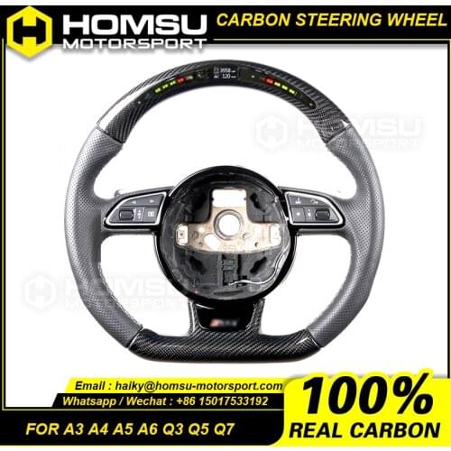 LED Carbon Fiber Steering Wheel Compatible with audi Models LED Carbon Fiber Steering Wheel