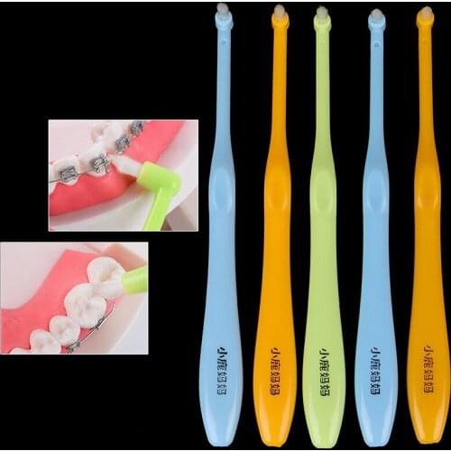 1pc Soft Toothbrush Brush Cleaners Interdental Bristle Orthodontic Braces Cleaning Interdental Tooth Brush Floss Teeth Cleaning